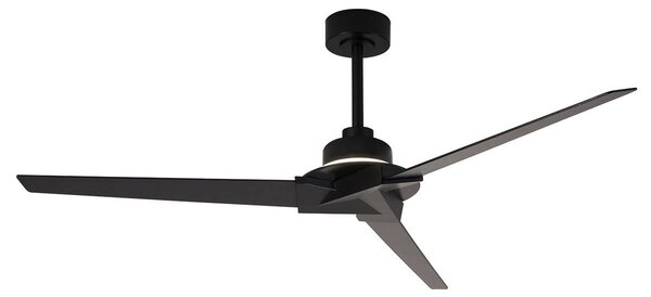 Mantra Iluminación Ventilatore da soffitto LED Brisa Mini nero/legno, silenzioso, 150 cm, CCT Mini, dimmerabile, Nero, Bagno, Legno, Moderno