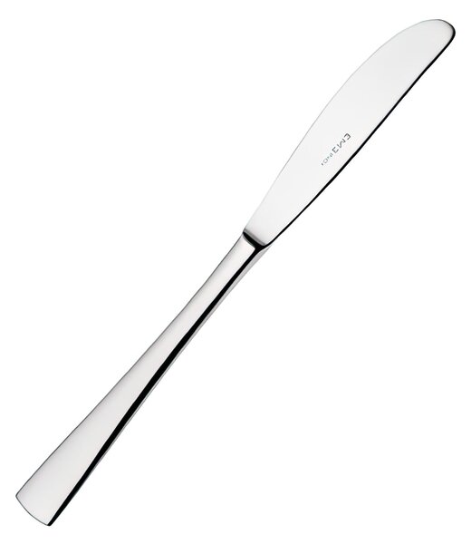 Coltello da tavola ALFA in acciaio 18.10 AISI304 lunghezza 220 mm manico in acciaio lucido lavabili in lavastoviglie