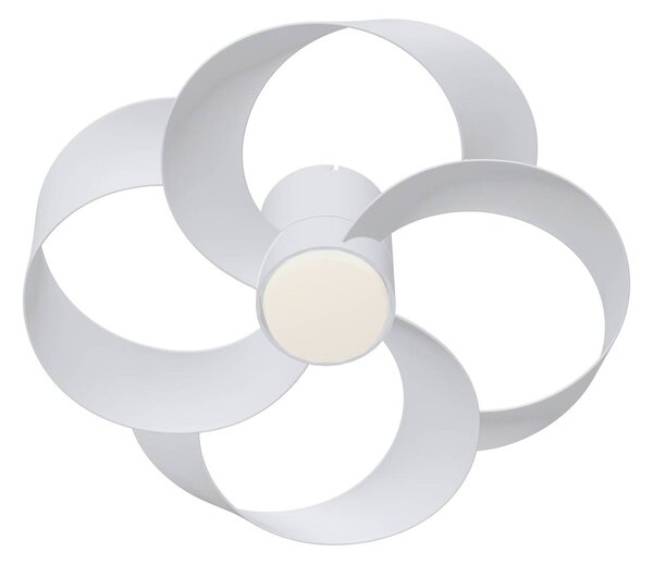 Mantra Iluminación Ventilatore da soffitto LED, colore bianco rosa, motore a corrente continua, Rose, dimmerabile, Bianco / Opale, Soggiorno / Sala da pranzo, Plastica, Moderno