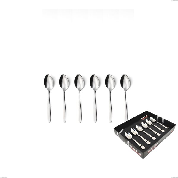 Confezione vetrina 6 pezzi moka armonia, Acciaio inox Aisi 304 lucido, spessore 3 mm