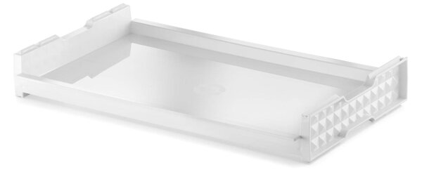 Vassoio trasparente infrangibile ed impilabile per uso contract in Tritan 53x32.5xh7.5 cm colore Bianco
