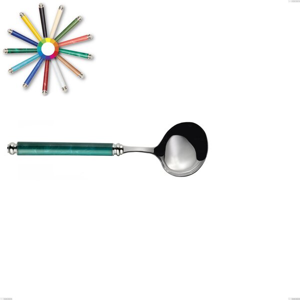 Cucchiaio salsa Arcadia, Acciaio 18/10 AISI 304 Lucido manicatura acrilico doppia ghiera, lunghezza 198 mm