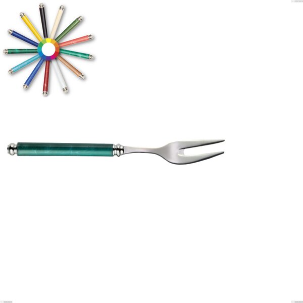 Forchetta carne Arcadia, Acciaio 18/10 AISI 304 Lucido manicatura acrilico doppia ghiera, lunghezza 211 mm