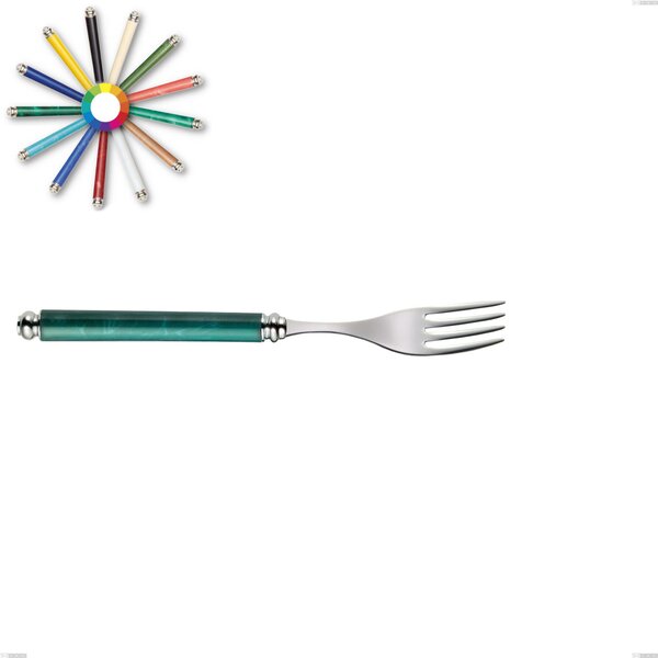 Forchetta frutta Arcadia, Acciaio 18/10 AISI 304 Lucido manicatura acrilico doppia ghiera, lunghezza 204 mm