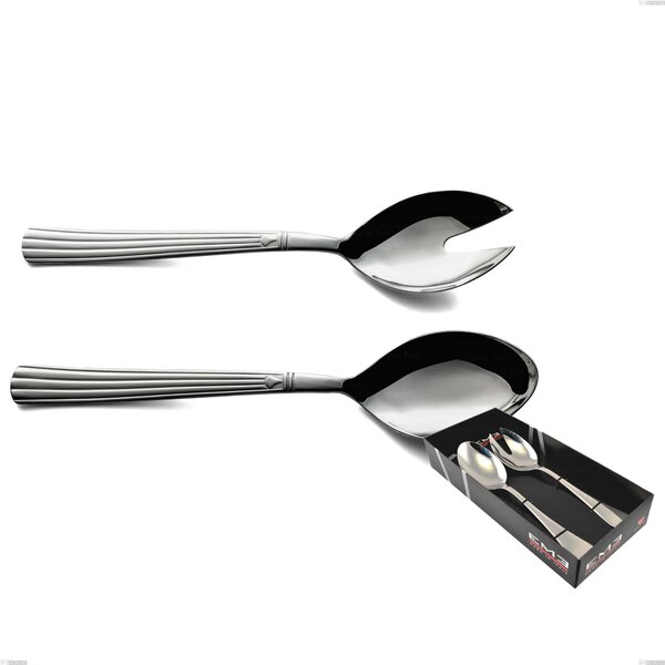 Confezione vetrina 2 pezzi insalata bavaria, Acciaio inox (Aisi 304) lucido stile classico