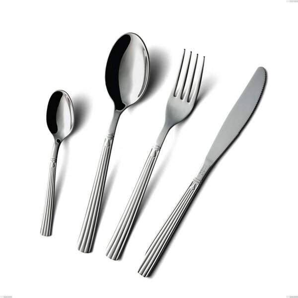 Forchetta dolce bavaria, Acciaio inox (Aisi 304) lucido stile classico, lunghezza 153 mm