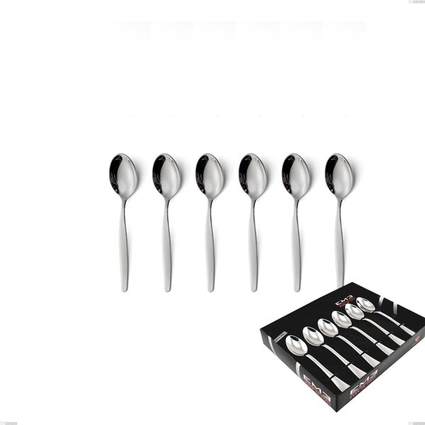Confezione vetrina 6 pezzi caff� Beme acciaio 18/O (ASI 430 ) Nichel Free, spessore 2 mm cromo lucido