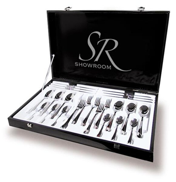 Servizio Posate 75 Pezzi MONICA in acciaio inox 18/10 lucidato a specchio Forgiato in astuccio , confezione regalo
