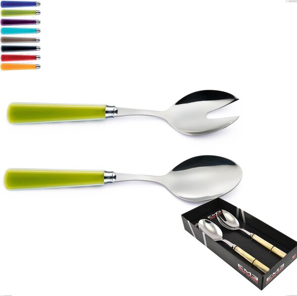 Confezione vetrina 2 pezzi insalata candy eme, Acciaio 18/10 AISI 304 Lucido manicatura acrilico