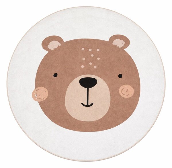 Tappeto per bambini marrone/color crema lavabile ø150 cm Teddy Bear – Mila Home