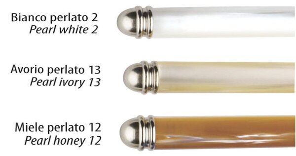 Confezione due pezzi per Insalata Linea PERLATO manicatura in acrilico con ghiera lunghezza 238 mm composizione in scatolata bomboniera serigrafata