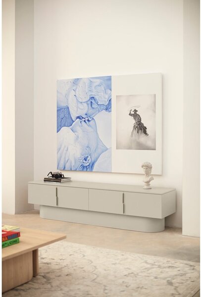 Tavolo TV beige 200x50 cm Totem - Teulat