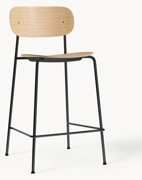Sedia alta in metallo e legno Co