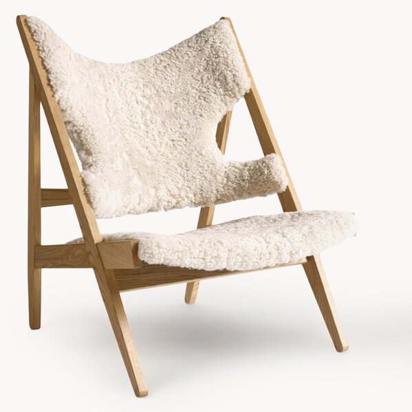 Poltrona lounge in pelle di pecora Knitting