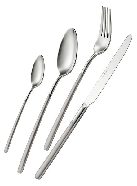 Servizio di posate 75 pezzi in astuccio di legno Celtika sabbiato, Inox 18.10 (AISI304), spessore 5.00