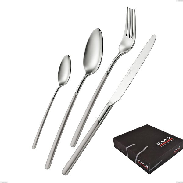 Set di posate 75 pezzi Celtika sabbiato in confezione regalo, Inox 18.10 (AISI304), spessore 5.00