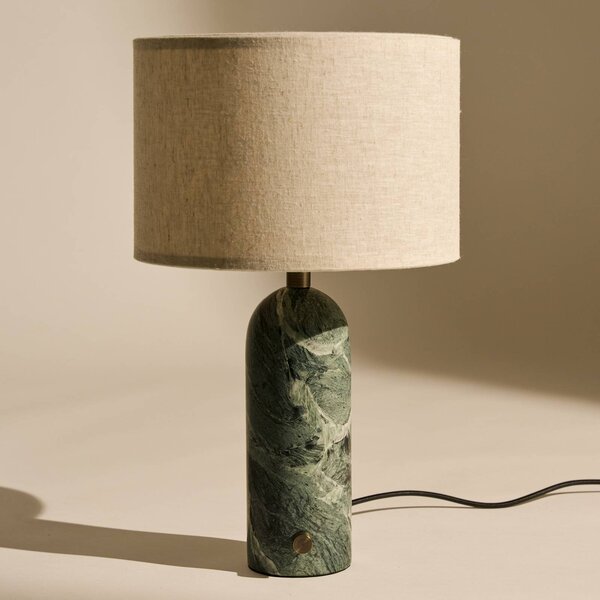 GUBI Lampada da tavolo Gravity Small, dimmerabile, Verde, Soggiorno / Sala da pranzo, Pietra, Design, Lampada da tavolo