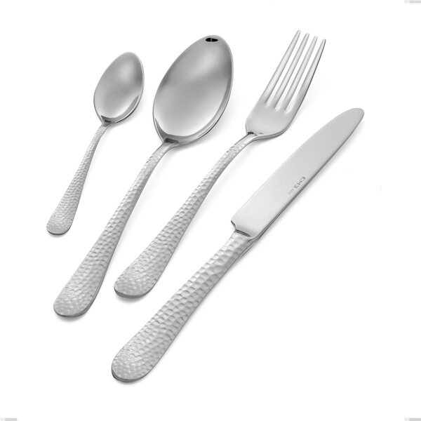 Forchetta dolce cortina, Acciaio inox (Aisi 304) acciaio martellato lucido, lunghezza 152 mm
