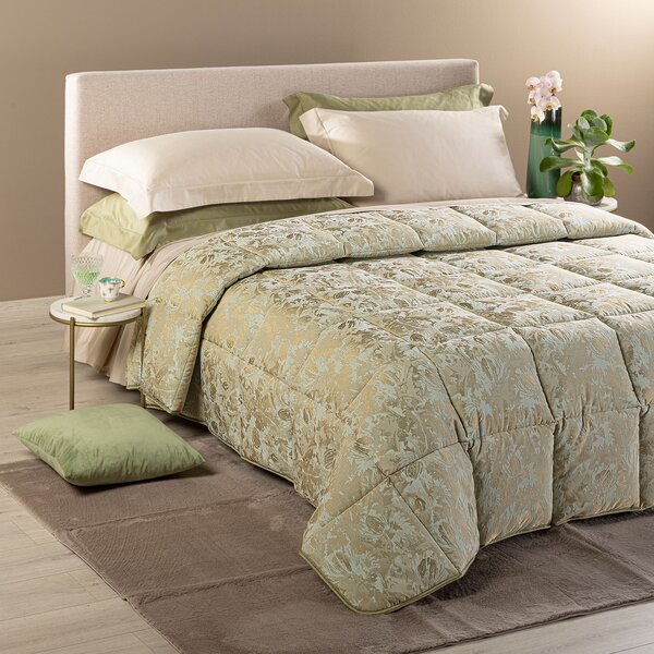 Trapunta MATRIMONIALE Affresco GIADA Raso Jacquard Caleffi