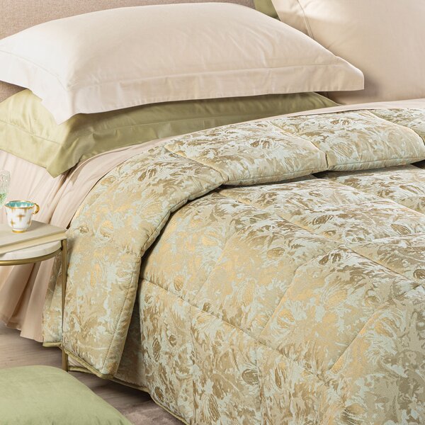 Trapunta MATRIMONIALE Affresco GIADA Raso Jacquard Caleffi