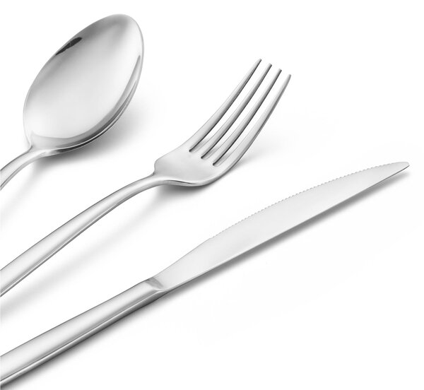 SERVIZIO SET 24 POSATE IN ACCIAIO LUCIDO DAY EME IN CONFEZIONE regalo 3 mm 18/C (AISI430) inox lucido