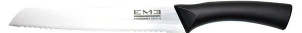 Coltello da pane lama seghettata realizzato in acciaio 18/10, manico ergonomico Lama 20 cm - Misura totale 32 cm