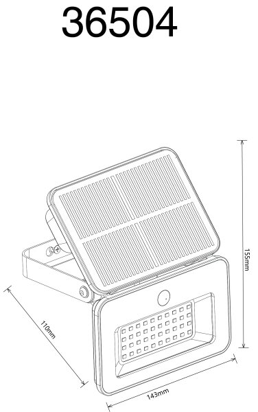 Globo 36504 - Lampada LED solare dimmerabile con sensore 8W/5V 3000/4000/6500K IP65