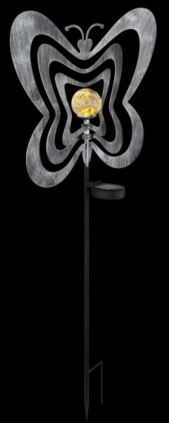 Globo 36581 - Lampada solare a LED/0,06 W/3 V IP44 farfalla argentata
