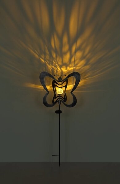 Globo 36581 - Lampada solare a LED/0,06 W/3 V IP44 farfalla argentata