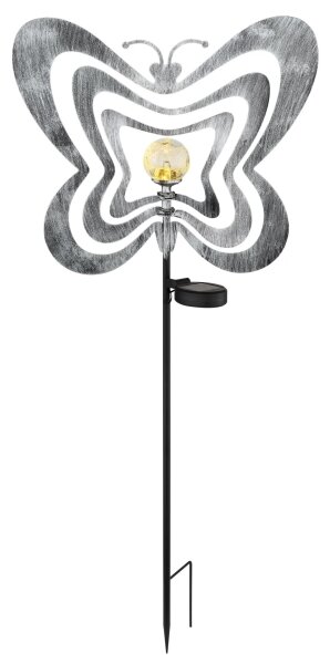 Globo 36581 - Lampada solare a LED/0,06 W/3 V IP44 farfalla argentata