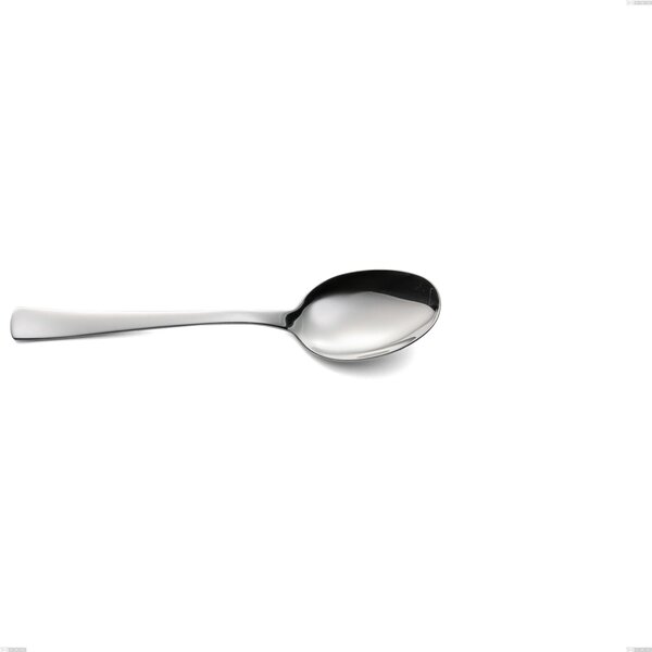 Cucchiaio tavola linea DORAM in Acciaio 18/10 (AISI 304) lunghezza 197 mm, spessore 2,5 mm, finitura inox lucido lavabili in lavastoviglie
