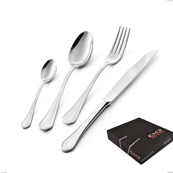 Set di posate 75 pezzi Domus in confezione regalo, inox 18.10 (AISI304), spessore 3.0 mm