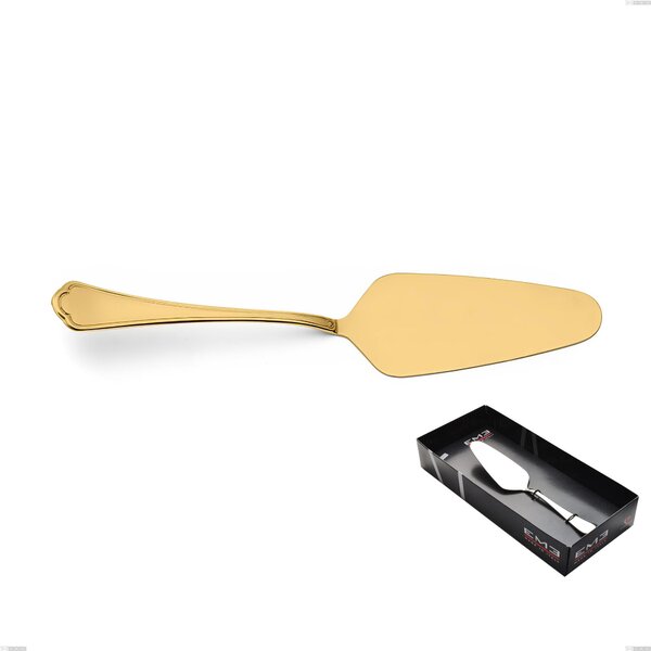 Confezione vetrina 1 pezzo pala torta Domus Gold, Acciaio 18/10, spessore 3 mm