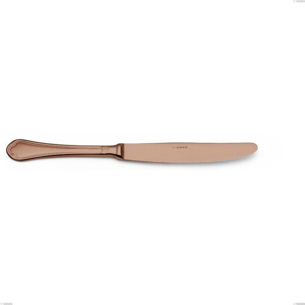 Coltello tavola Domus Chocolate, Acciaio 18/10, lunghezza 235 mm spessore 3 mm trattamento PVD Chocolate