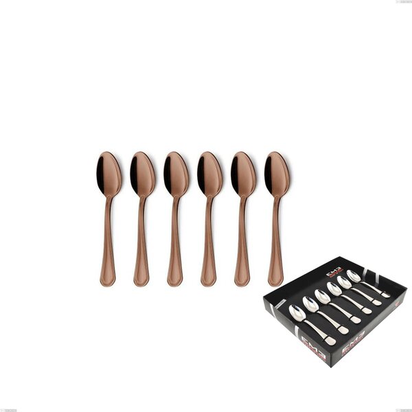 Confezione vetrina 6 pezzi moka Domus Chocolate, Acciaio 18/10, spessore 3 mm