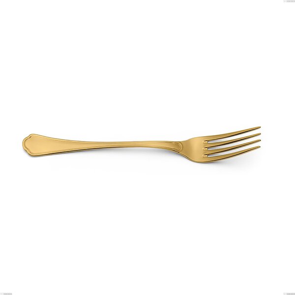 Forchetta da servizio Domus Gold, Acciaio 18/10, lunghezza 240 mm spessore 3 mm trattamento PVD Gold