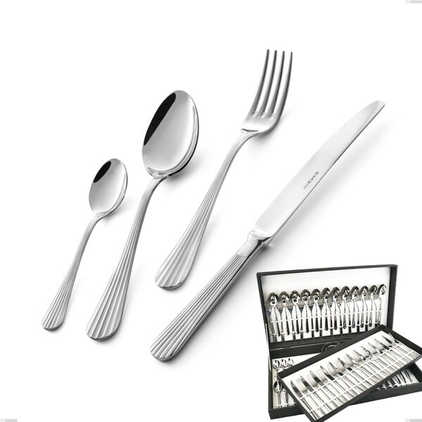 Servizio di posate 75 pezzi in astuccio regalo coltello manico vuoto Eden, inox 18.10 (AISI304) , spessore 3.0 mm