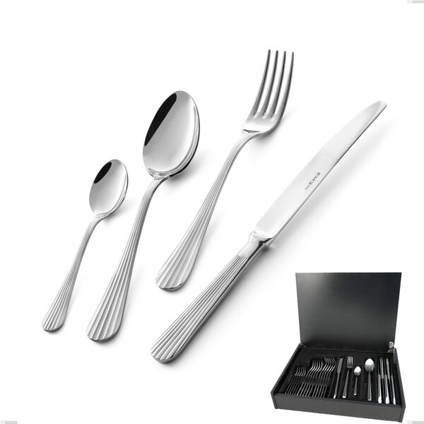 Servizio di posate 24 pezzi in astuccio di legno Eden, inox 18.10 (AISI304) , spessore 3.0 mm