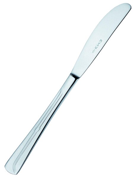 Coltello tavola Linea ELITE in Acciaio 18/10 (AISI 304) lunghezza 222 mm, spessore 2,0 mm, finitura inox lucido lavabili in lavastoviglie
