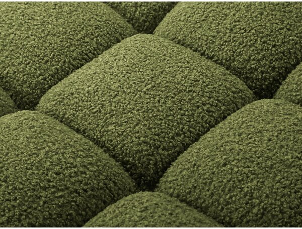 Divano angolare componibile verde in tessuto bouclé (angolo destro) Bellis - Micadoni Home