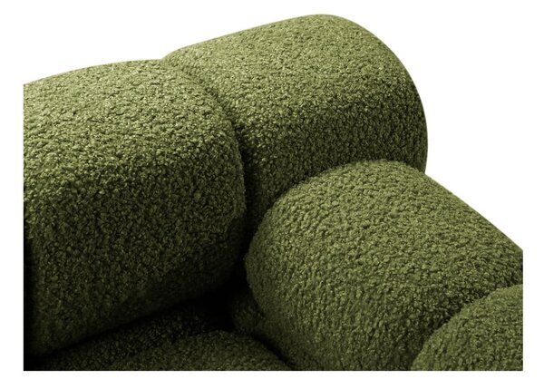 Divano angolare componibile verde in tessuto bouclé (angolo destro) Bellis - Micadoni Home