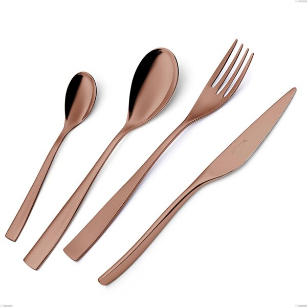 Cucchiaino moka Etoile PVD Chocolate, Acciaio 18/10 lucido, spessore 4 mm, lunghezza 119 mm, pvd chocolate