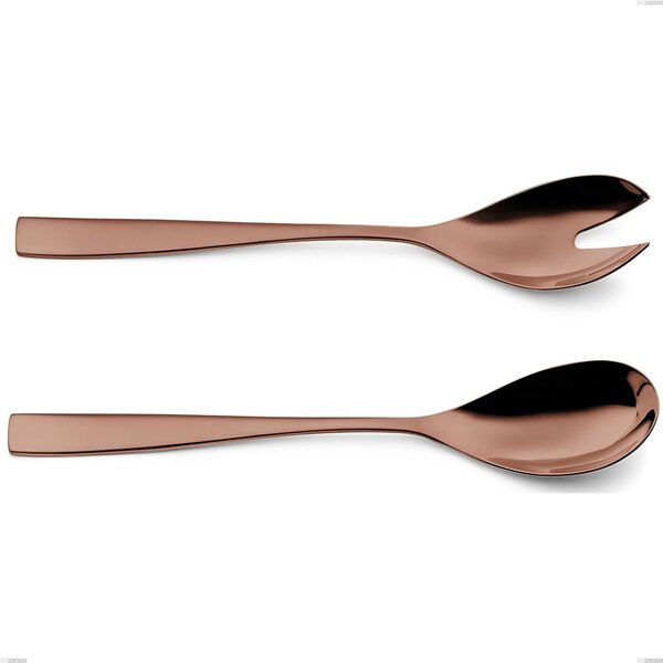 Coppia insalata Etoile PVD Chocolate, Acciaio 18/10 lucido, spessore 4 mm, lunghezza 260 mm, pvd chocolate