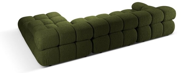 Divano angolare componibile verde in tessuto bouclé (angolo destro) Bellis - Micadoni Home