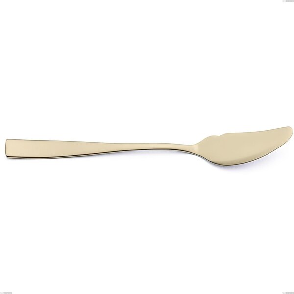 Coltello pesce Etoile PVD Sabbiato Champagne, Acciaio 18/10 sabbiato, spessore 4 mm, lunghezza 190 mm, pvd champagne