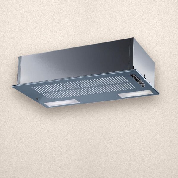 BARALDI Cappa Cucina Aspirante Sottopensile Incasso Larghezza 56 cm colore Grigio - 01BLF056GR38 Serie Block Filter