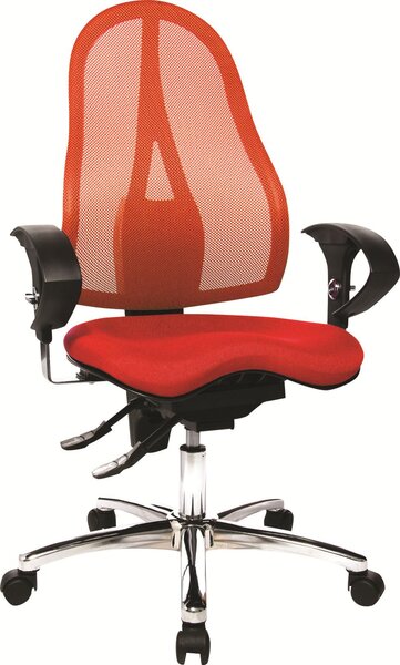 Sedia girevole da ufficio TOPSTAR Sitness 15 ST19U G21 incl. braccioli rosso