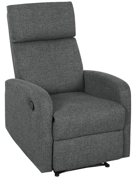 HOMCOM Poltrona Moderna con Reclinazione Manuale 145° max Rivestita in Ciniglia Grigia, 69x91x101 cm | Aosom Italy