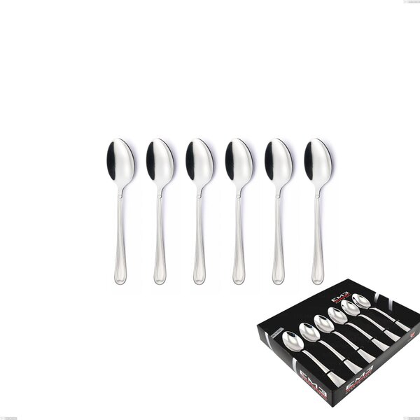 Confezione vetrina 6 pezzi caff� Euro, 18/10 (AISI304), spessore 2,00 mm