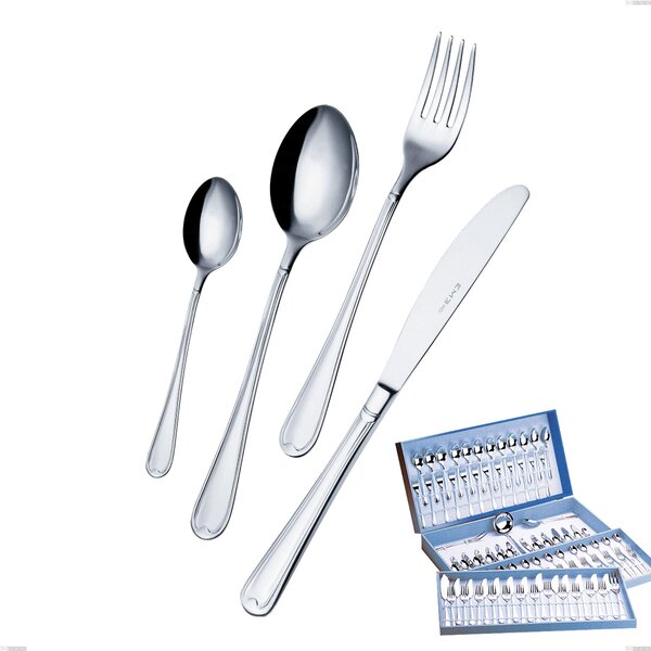 Servizio di posate 113 pezzi in astuccio regalo Euro, 18/10 (AISI304), spessore 2,00 mm